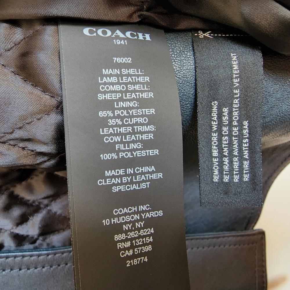 Coach Leather Jacket - Picture 5 of 16